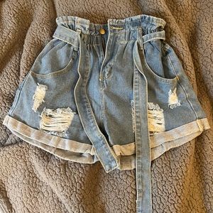 Denim shorts